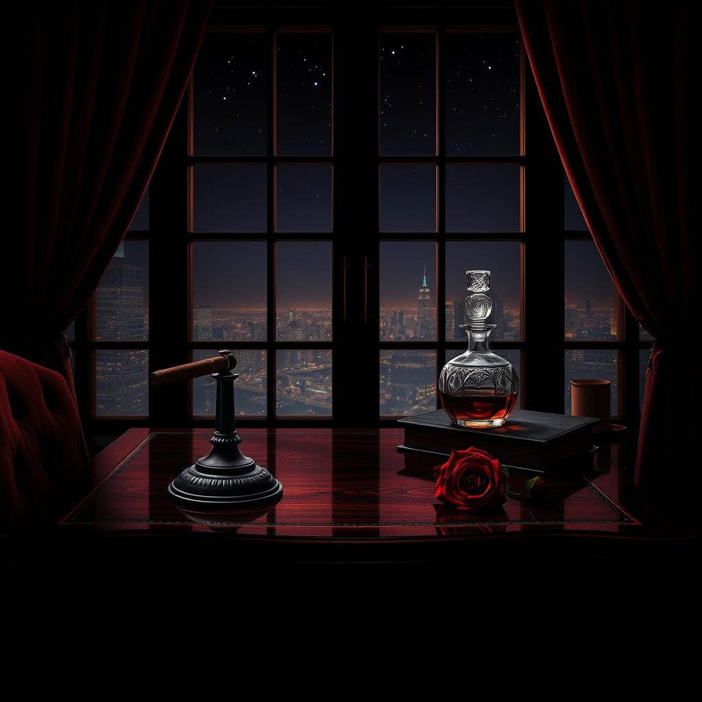 A captivating book cover design for a dark romance novel centered around a mafia theme