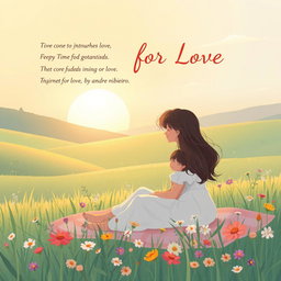 A beautifully serene and romantic illustration inspired by the poem 'Time for Love' by André Ribeiro