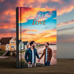 An eye-catching book cover design inspired by the poem 'Time for Love' set in Provincetown