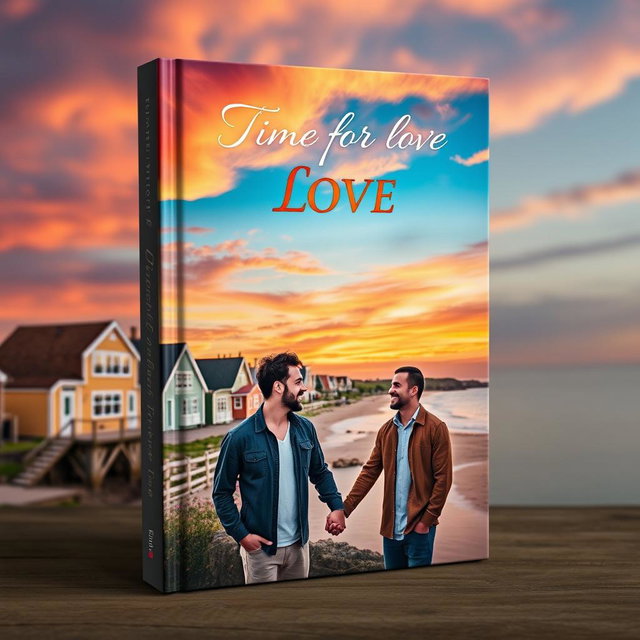 An eye-catching book cover design inspired by the poem 'Time for Love' set in Provincetown