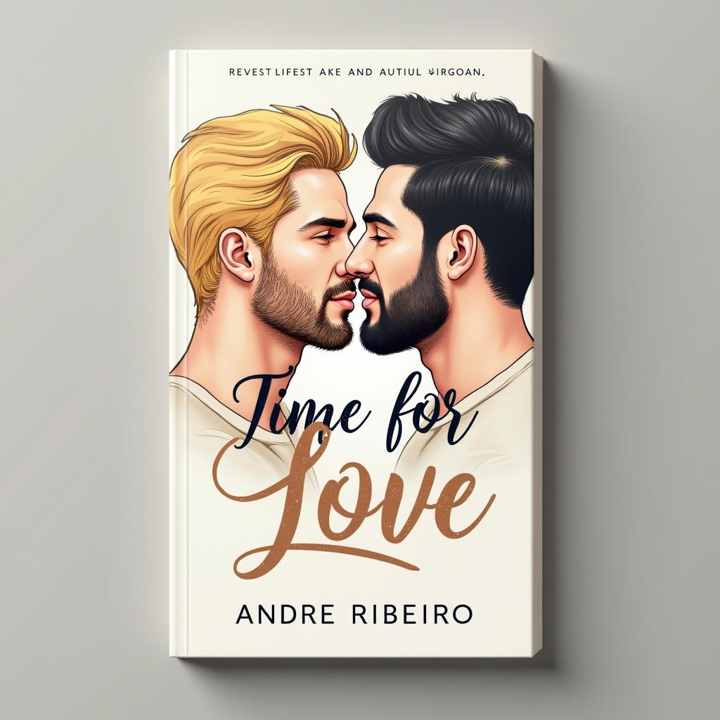A stylish and elegant book cover design titled 'Time for Love'
