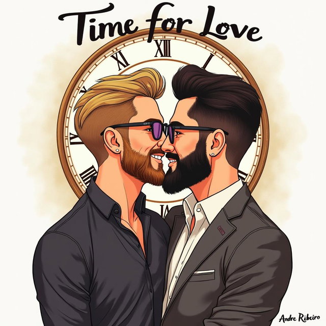A book cover illustration titled 'Time for Love'