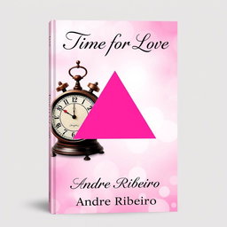 A striking 2D book cover design for a poetry collection titled 'Time for Love' by author Andre Ribeiro
