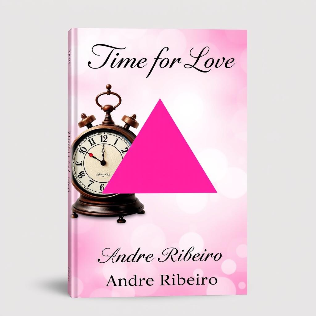 A striking 2D book cover design for a poetry collection titled 'Time for Love' by author Andre Ribeiro