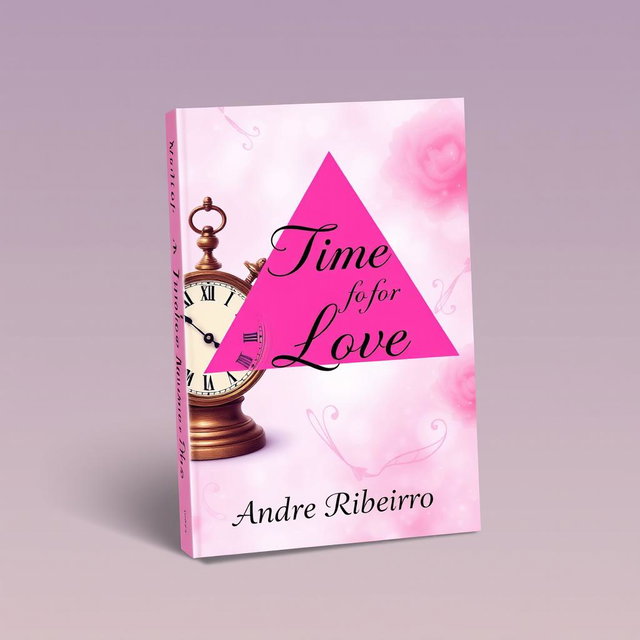 A striking 2D book cover design for a poetry collection titled 'Time for Love' by author Andre Ribeiro
