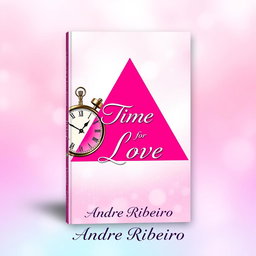 A striking 2D book cover design for a poetry collection titled 'Time for Love' by author Andre Ribeiro