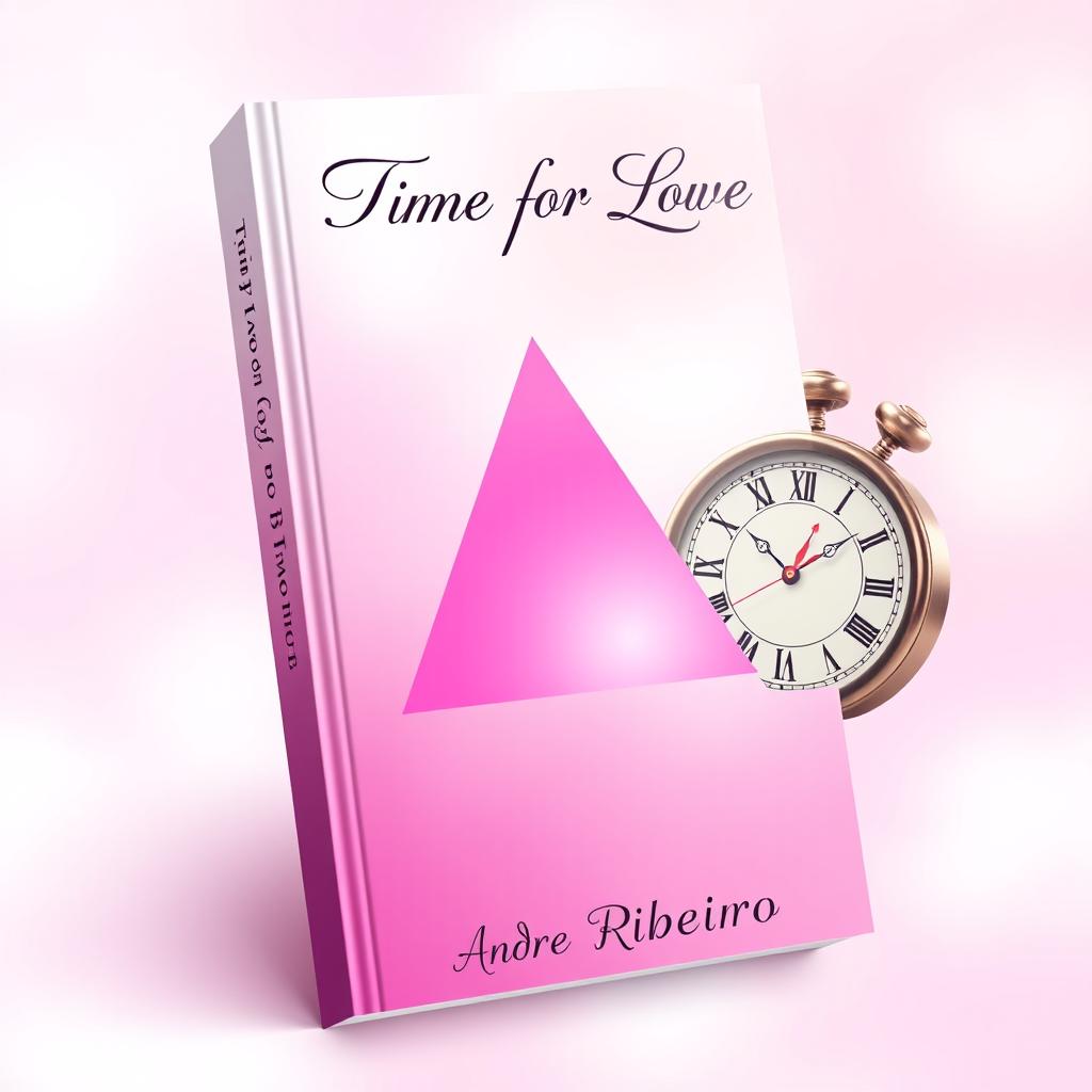 An eye-catching 2D book cover design for a poetry collection titled 'Time for Love' by author Andre Ribeiro