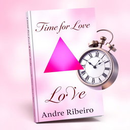 An eye-catching 2D book cover design for a poetry collection titled 'Time for Love' by author Andre Ribeiro