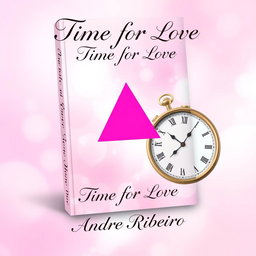 An eye-catching 2D book cover design for a poetry collection titled 'Time for Love' by author Andre Ribeiro