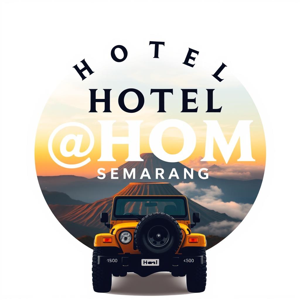 A logo design featuring the firm font "HOTEL @HOM SEMARANG" prominently displayed in bold letters