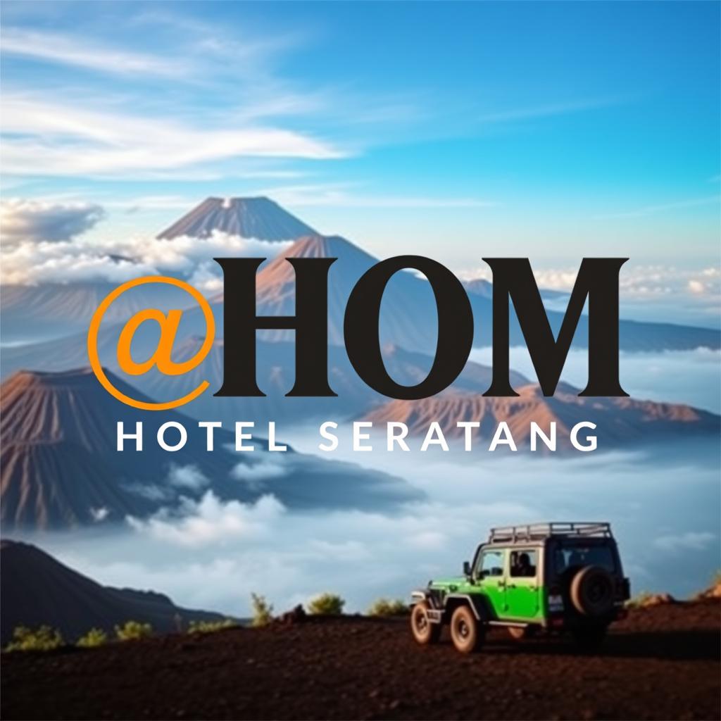 Logo design featuring the firm font '@HOM HOTEL SEMARANG', prominently displayed in an elegant and bold style