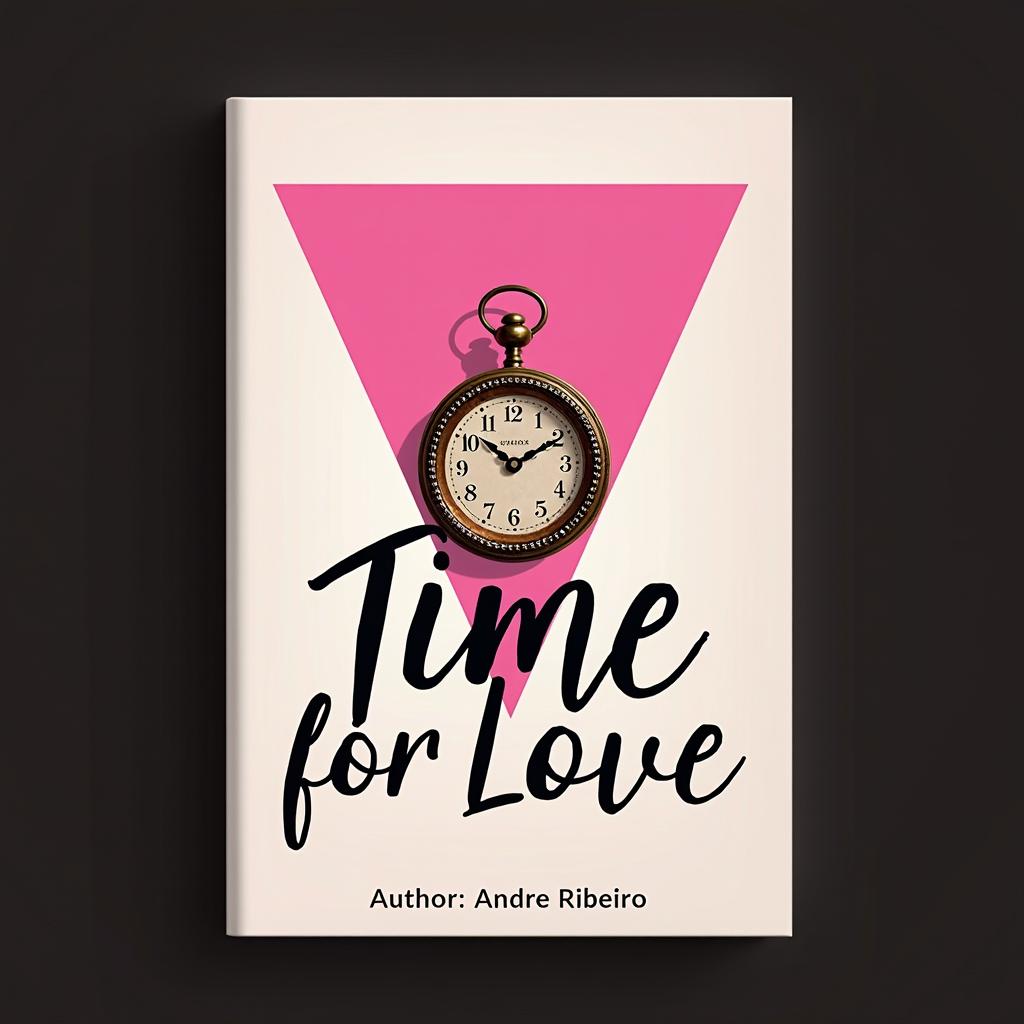 A stylish book cover featuring a large pink triangle as the main background element