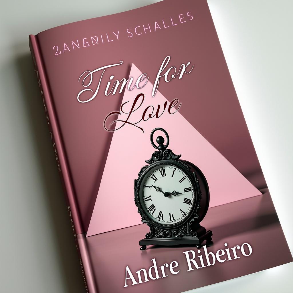 A modern and aesthetically pleasing book cover featuring a large pink triangle as the main background element