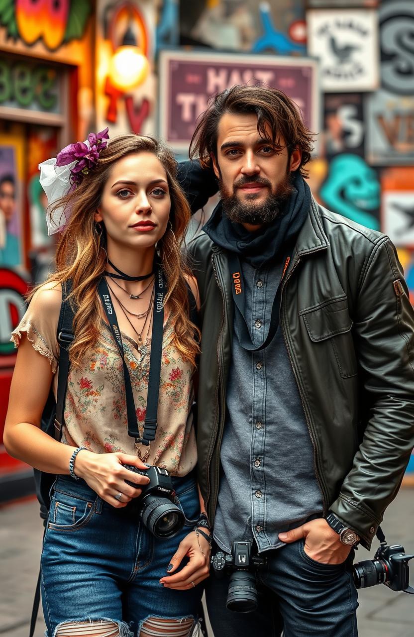 A couple of two people who are passionate about music, art, photography, and a free-spirited lifestyle during their youth
