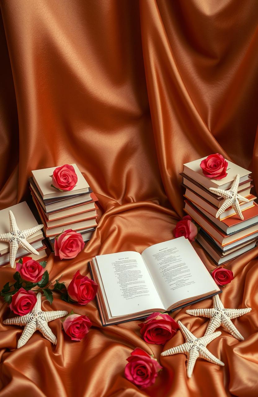 A romantic scene inspired by 'Lovers Labyrinth' by Kara Cia, featuring a rich brown silky background that exudes warmth and intimacy