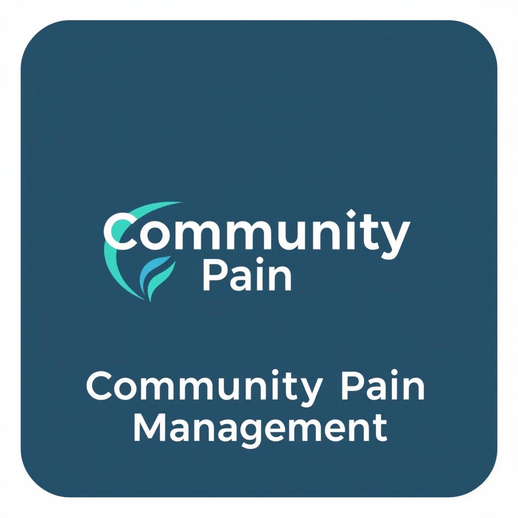 A modern and professional logo for a pain management clinic named 'Community Pain Management'