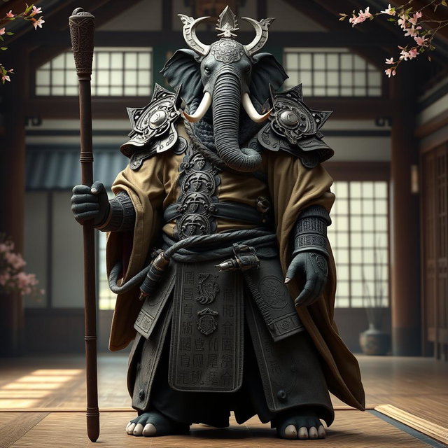 Steampunk Loxodon Monk | Master of the Kensei Way