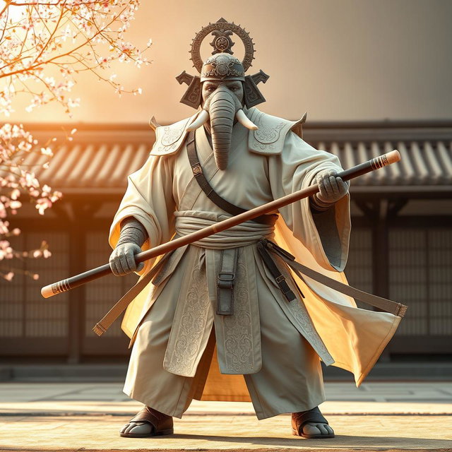 Steampunk Loxodon Monk | Master of the Kensei Way