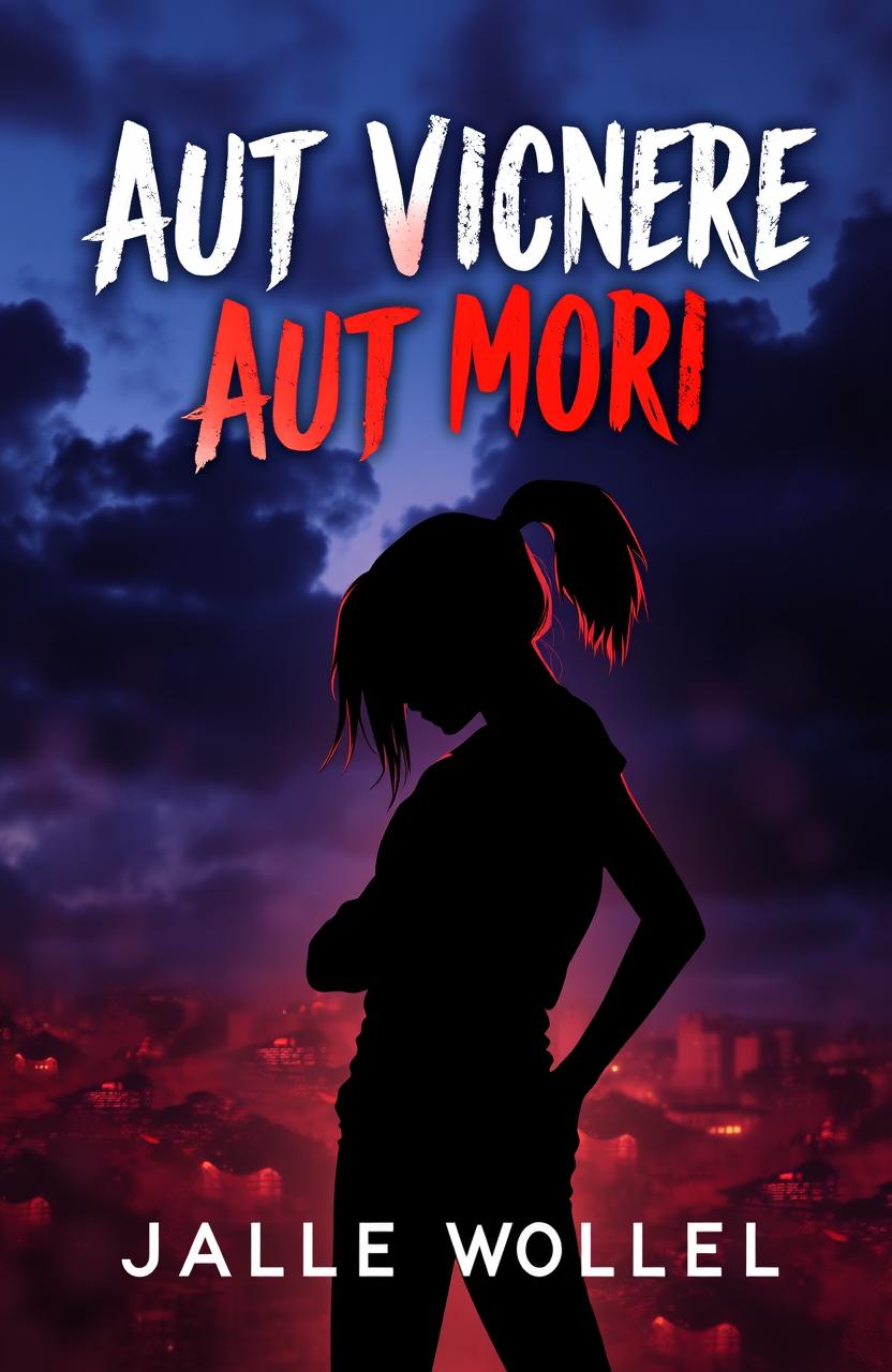 A dramatic book cover for a novel titled 'Aut Vincere Aut Mori'