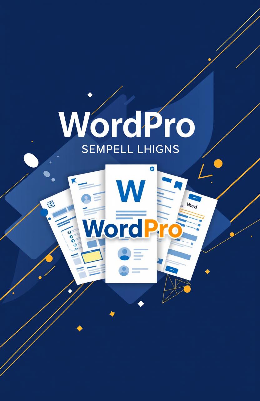 A professional cover image for a digital product titled 'WordPro Templates Bundle'