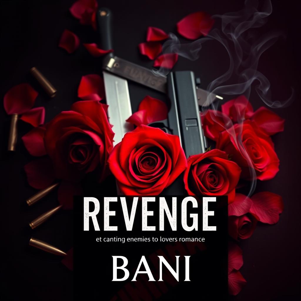 A captivating book cover for a dark romance novel titled 'REVENGE'
