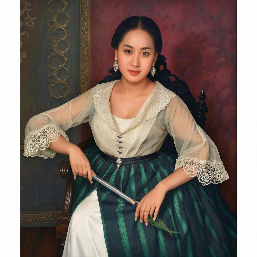 Elegance in Green: A Captivating Portrait
