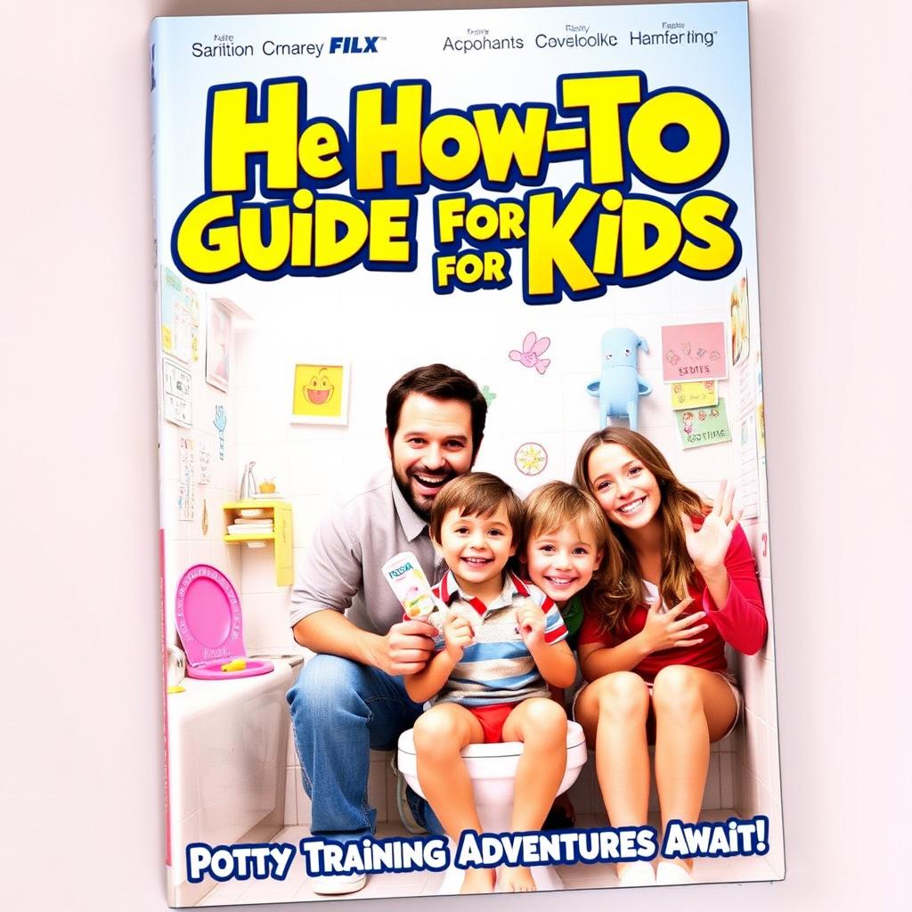 A fun and engaging movie cover for a family film titled 'The How-To Guide for Kids'