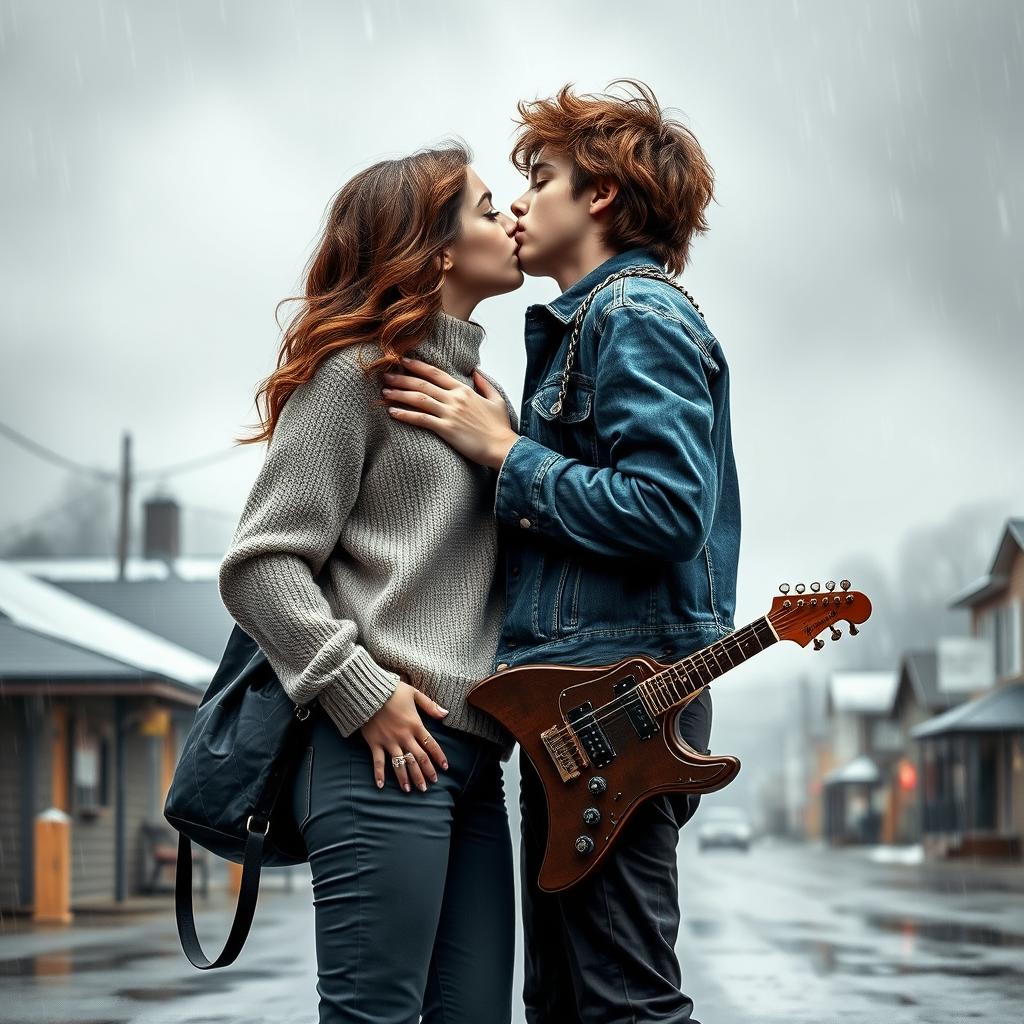 A realistic book cover for a teenage romance novel