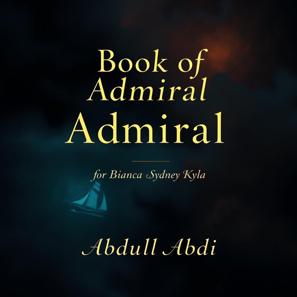 A mysterious book cover design for the title 'Book of Admiral'