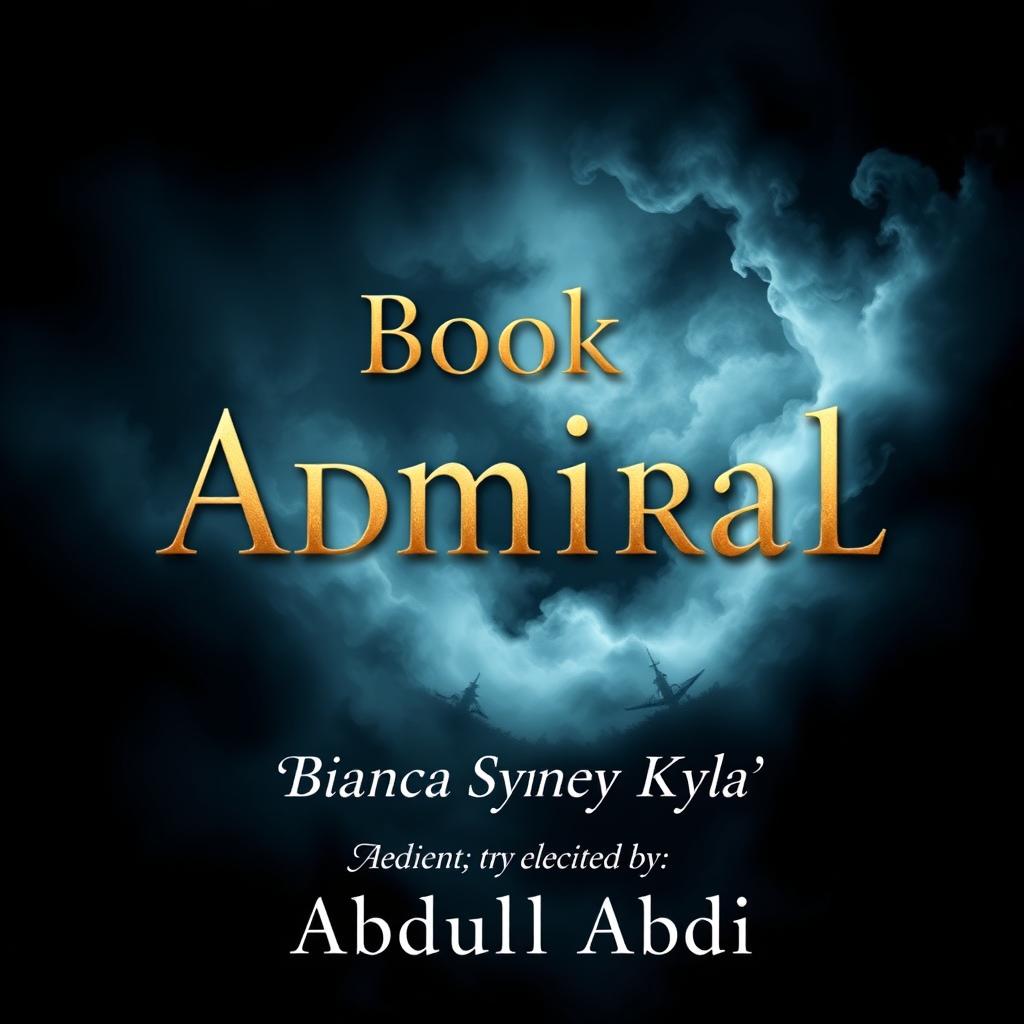 A captivating book cover for a title reading 'Book of Admiral', dedicated to 'Bianca Sydney Kyla', authored by 'Abdull Abdi'