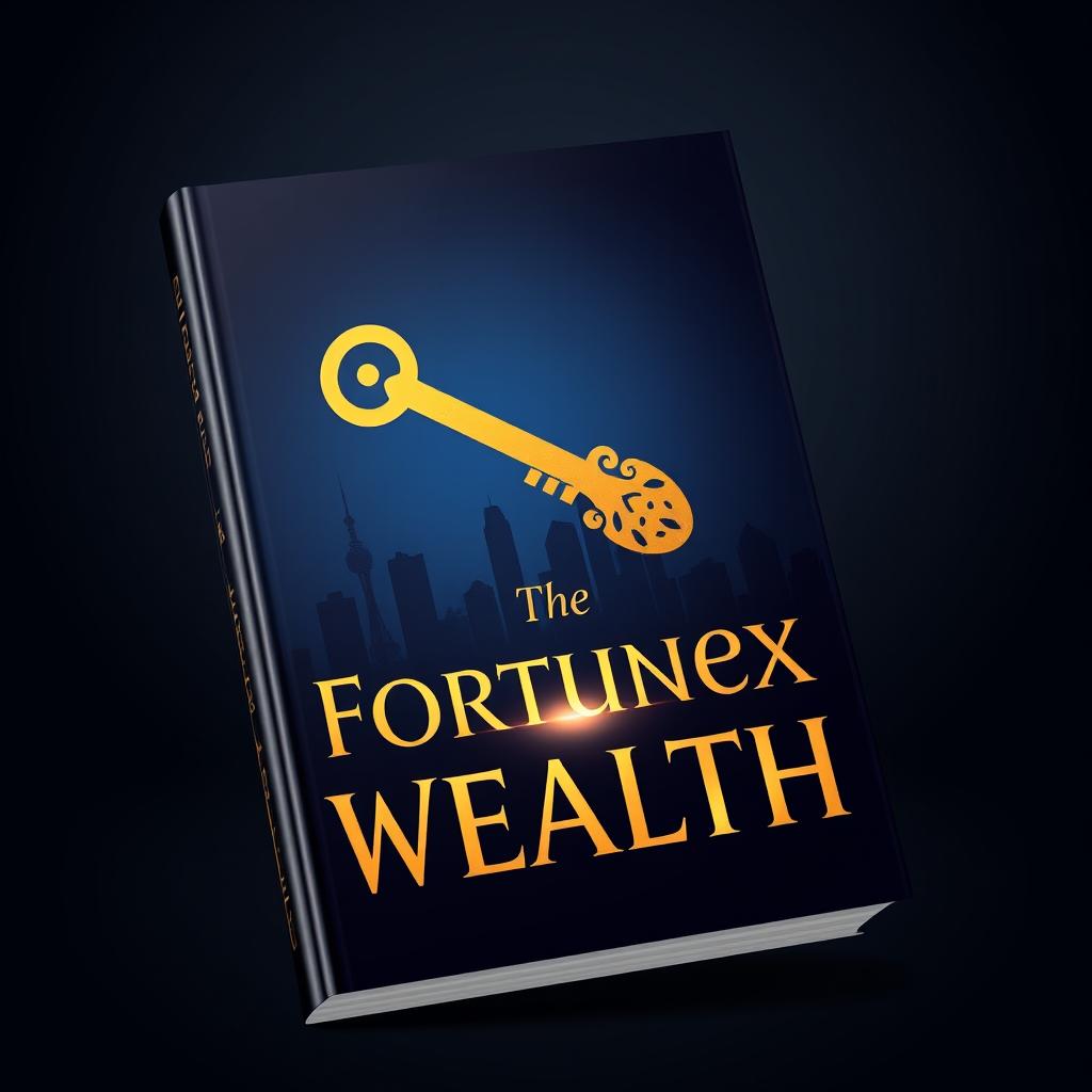 A captivating book cover design for 'The Fortunex Wealth', showcasing themes of prosperity and success