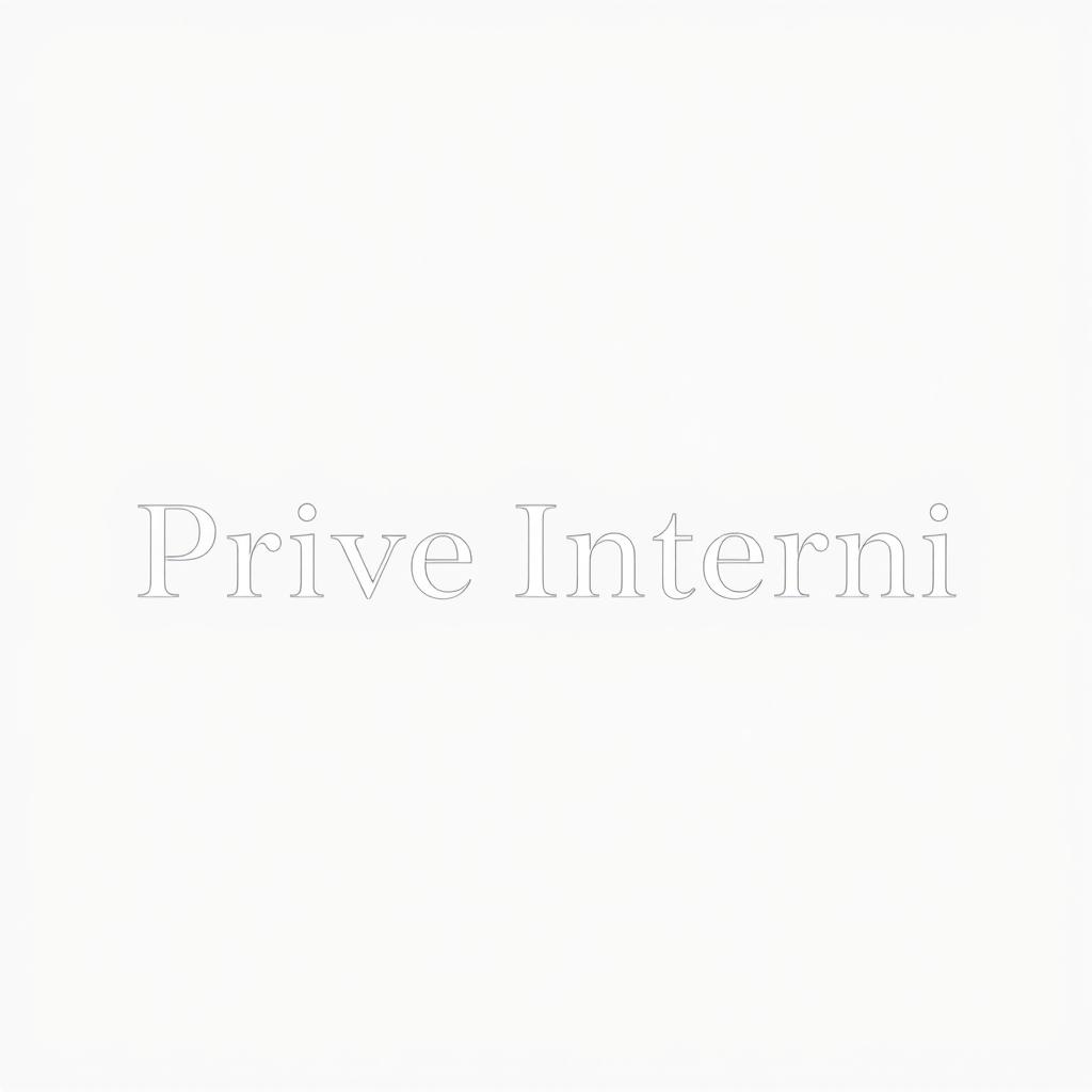 A modern, minimalist logo for a high-end interior design company named 'Prive Interni'
