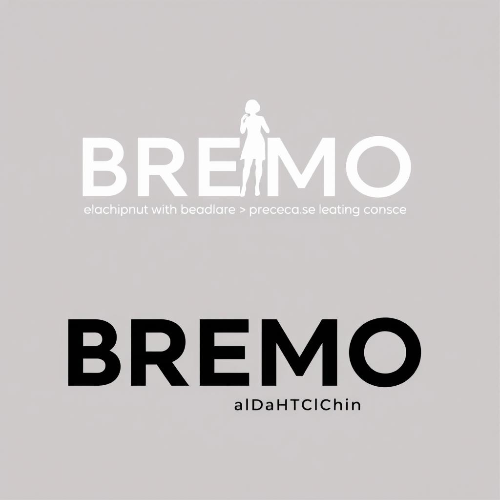 A stylish and modern logo design for a clothing store named 'BREMO'
