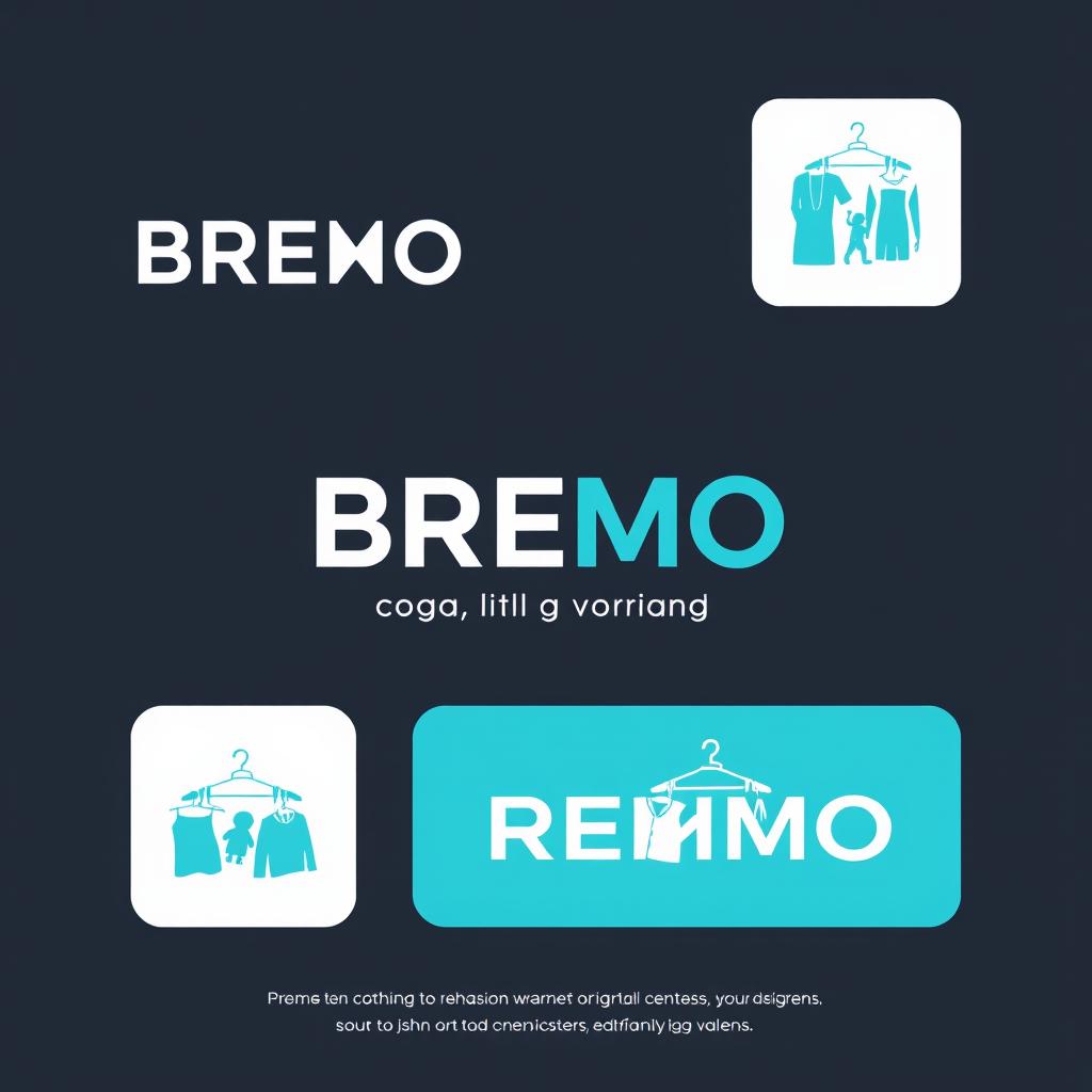 A modern and stylish logo design for a clothing store named 'BREMO'
