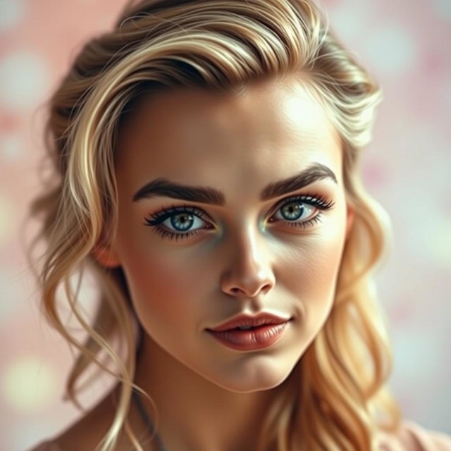 A stunning portrait of Cara Delevingne featuring her signature expressive eyes and bold eyebrows