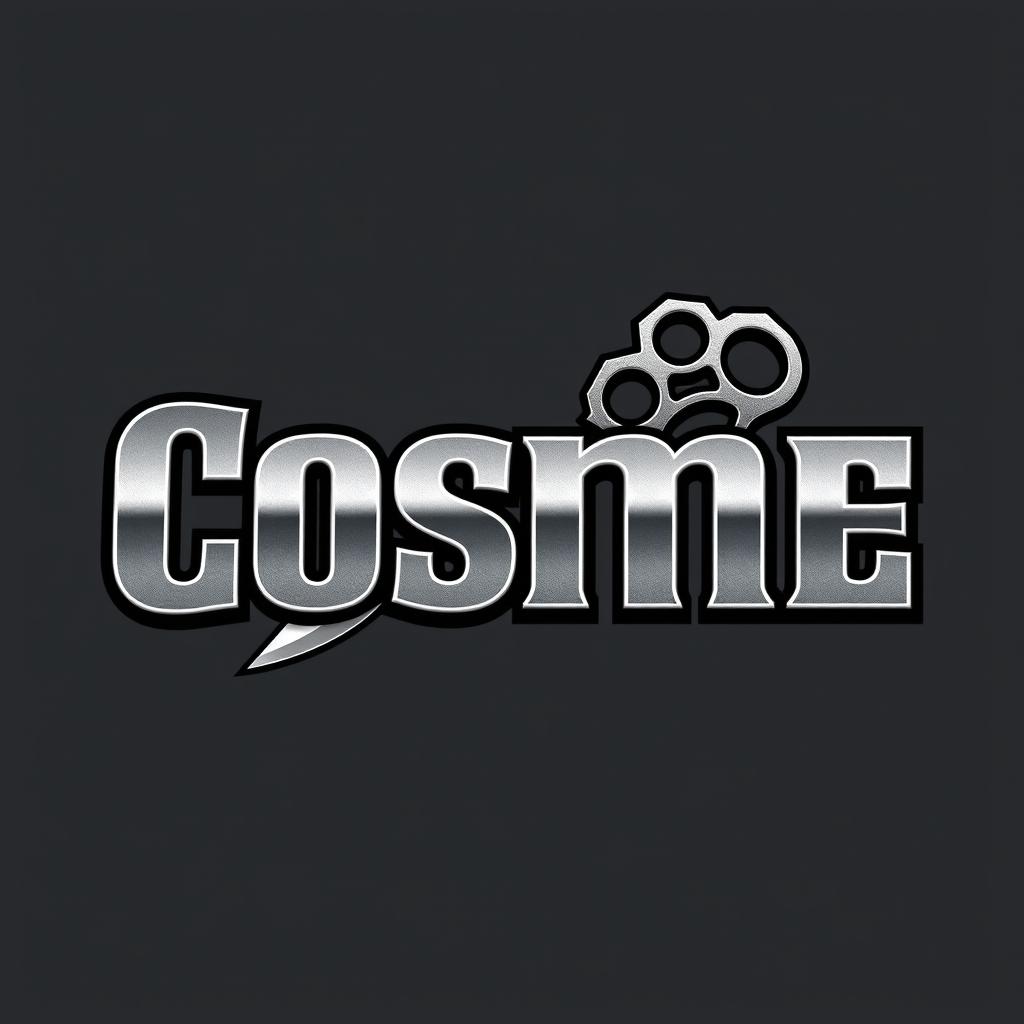 A creative logo design featuring the word 'Cosme' prominently displayed in bold, stylish typography