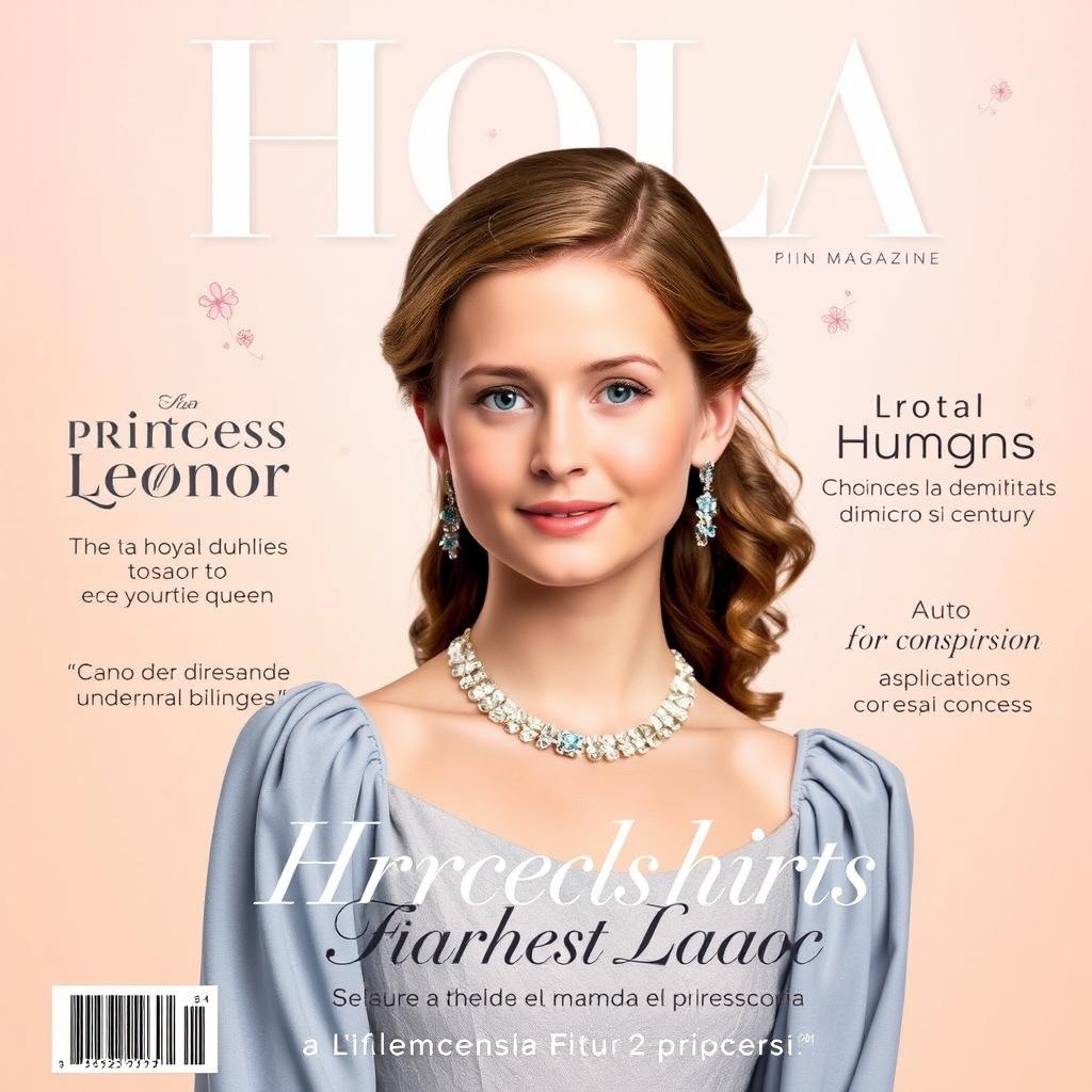 A contemporary Hola magazine cover from Spain featuring Princess Leonor, the future queen, highlighting her life in the 21st century