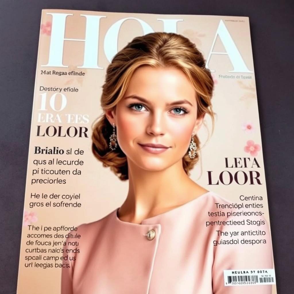 A magazine cover of Hola España focused on the life of Princess Leonor, the future queen of Spain, in the 21st century