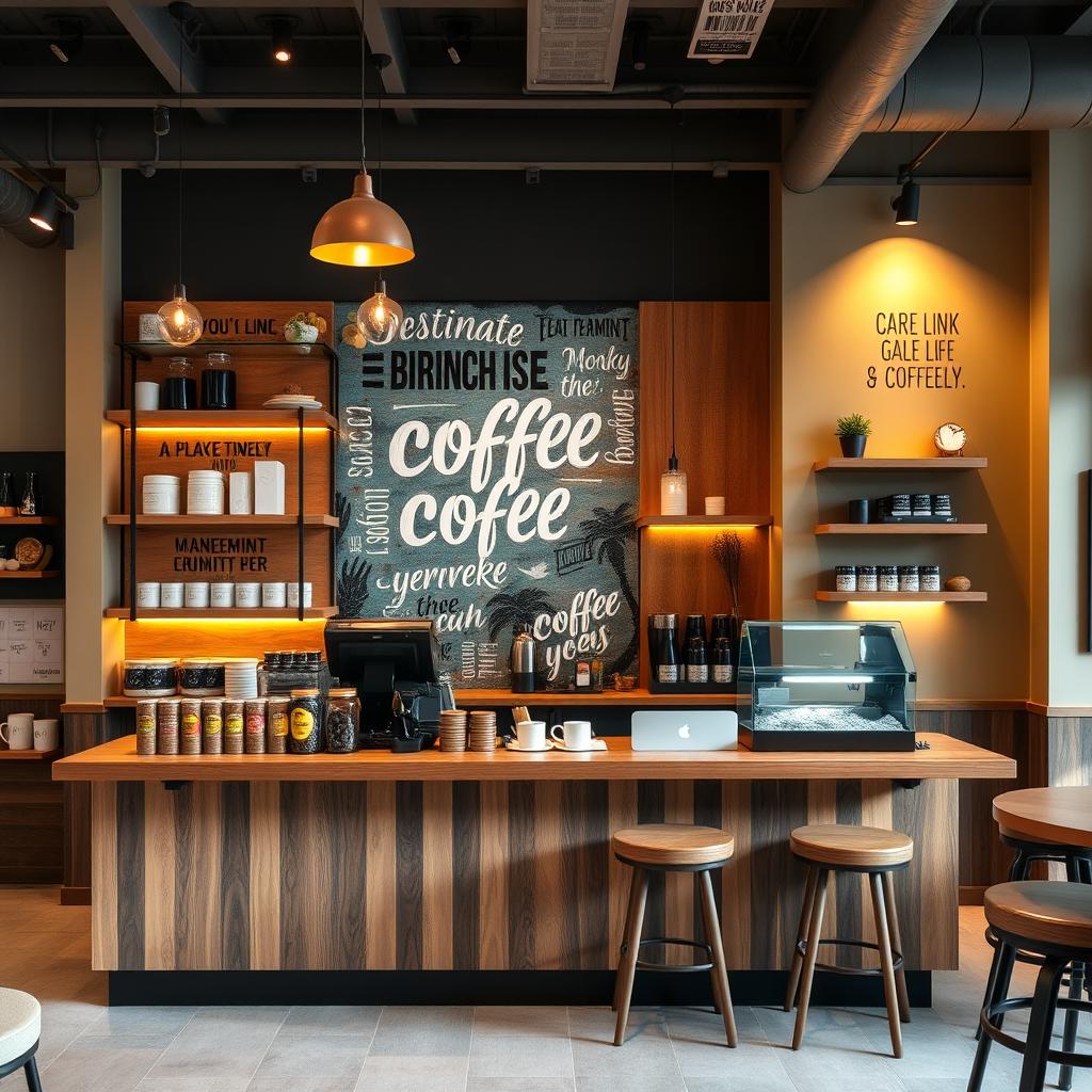 Revamp Your Space: Modern Service Counter with Mural