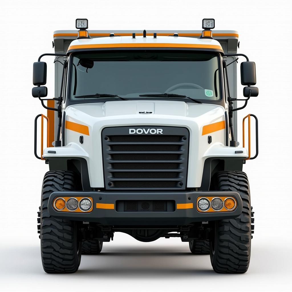 A robust six-wheeled dump truck with a moderate height, typical of a medium to large dump truck capable of transporting up to 20 tons of cargo