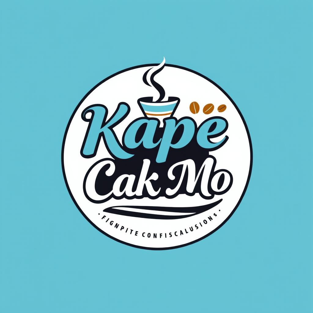A modern and stylish logo design for the brand "Kape Cak Mo"