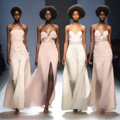 The amative collection showcased on the runway featured romantic silhouettes and delicate fabrics, capturing the essence of love.