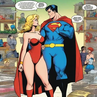 The amative storyline between the superhero and his love interest is a recurring theme in this popular comic book series.