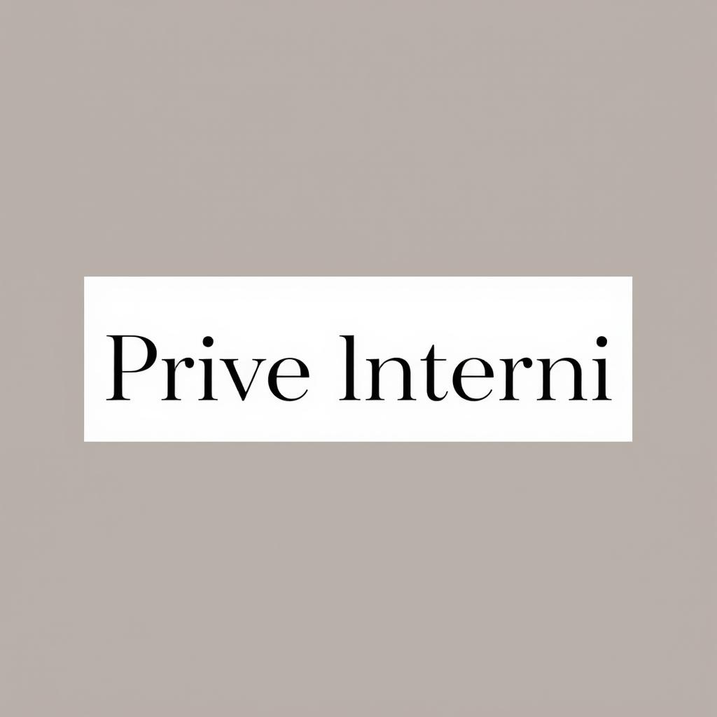 A modern, minimalist logo for 'Prive Interni', a high-end interior design company