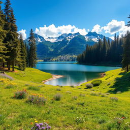 A picturesque scenery showcasing a harmonious blend of nature