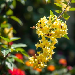 An elegant portrayal of Madhavi Lata, a beautiful flowering vine known for its enchanting blossoms