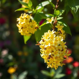 An elegant portrayal of Madhavi Lata, a beautiful flowering vine known for its enchanting blossoms