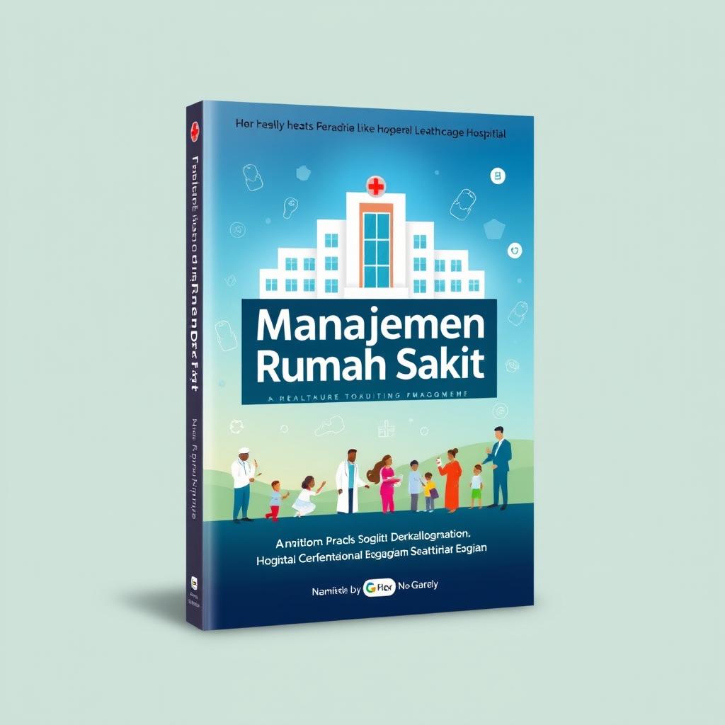 A professional and eye-catching book cover design for a book about hospital management