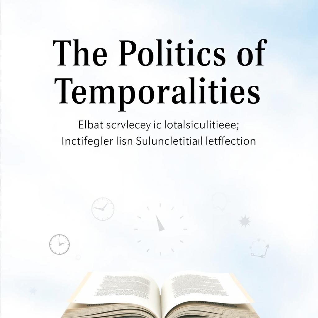A book cover for an academic publication titled 'The Politics of Temporalities: Literature as a Site of Chronopolitical Struggle', featuring a contemporary and intellectual design