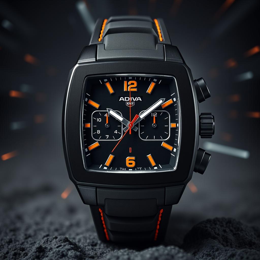 A sporty wristwatch inspired by the Tag Heuer Monaco Calibre 11, designed to emphasize its athletic character rather than a dress watch